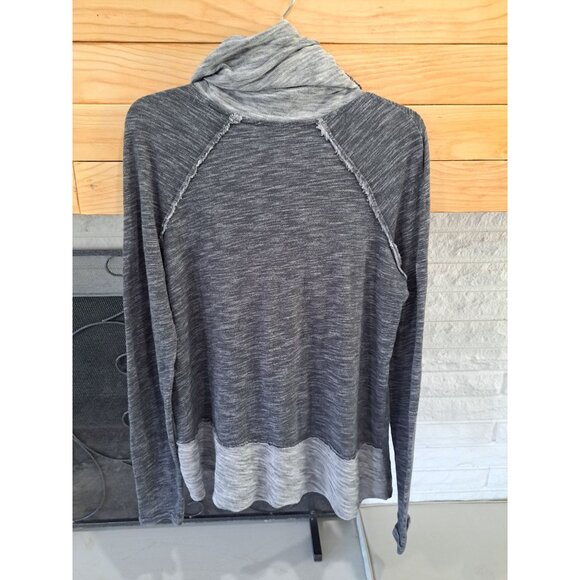 Free People Beach Cocoon Funnel Neck Pullover Gray Long Sleeve Top Women's S - Picture 6 of 9